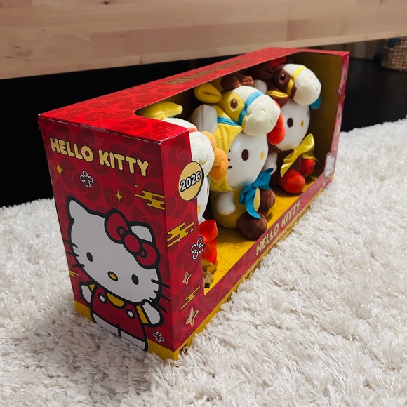 NEW❣️Limited Edition Hello Kitty 2026 Year of the Horse 8-Inch Plush 3-Pack - Picture 2 of 6